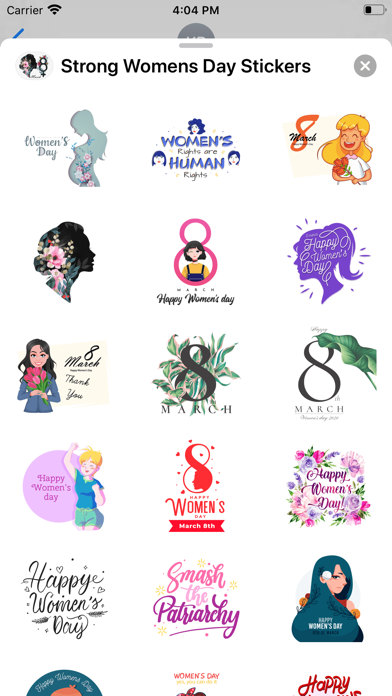 Strong Women's Day Stickers Screenshot