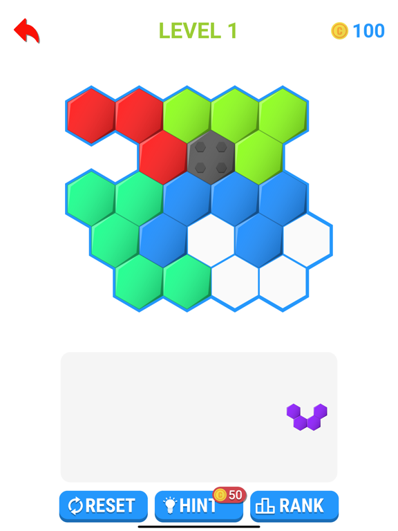 Block Puzzle - Hexagon Tangram