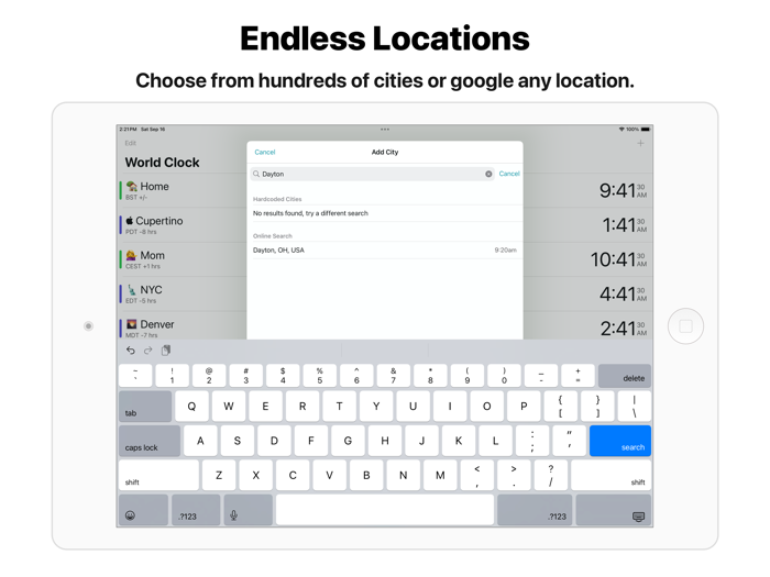 World Clock Time Widget