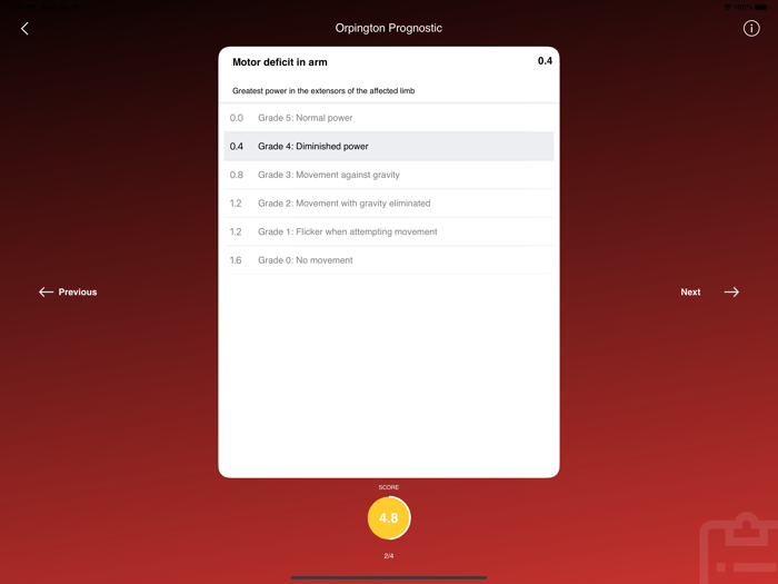 Orpington Prognostic Scale