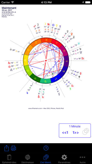 Screenshot #3 pour iPhemeris Astrology Éphéméride
