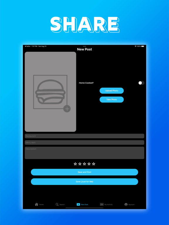 Our EATS: Restaurant Sharing iPad screenshot 3 - Food & Drink app