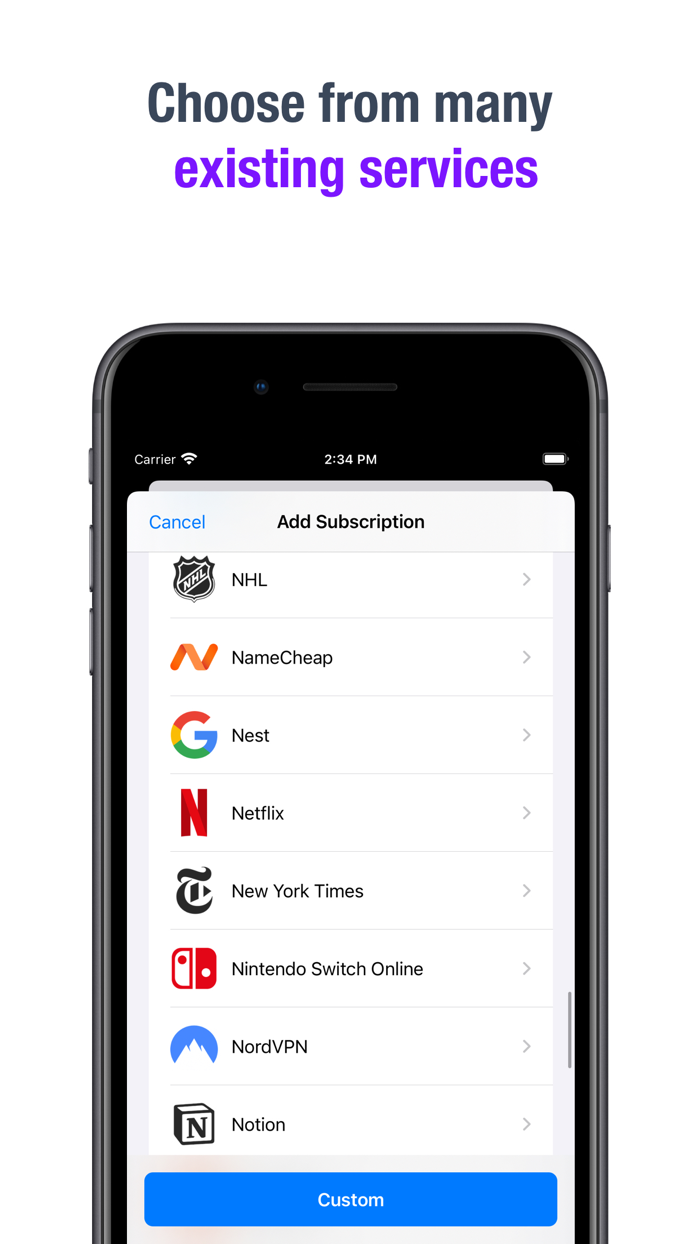 Subscriptions - Track Expenses