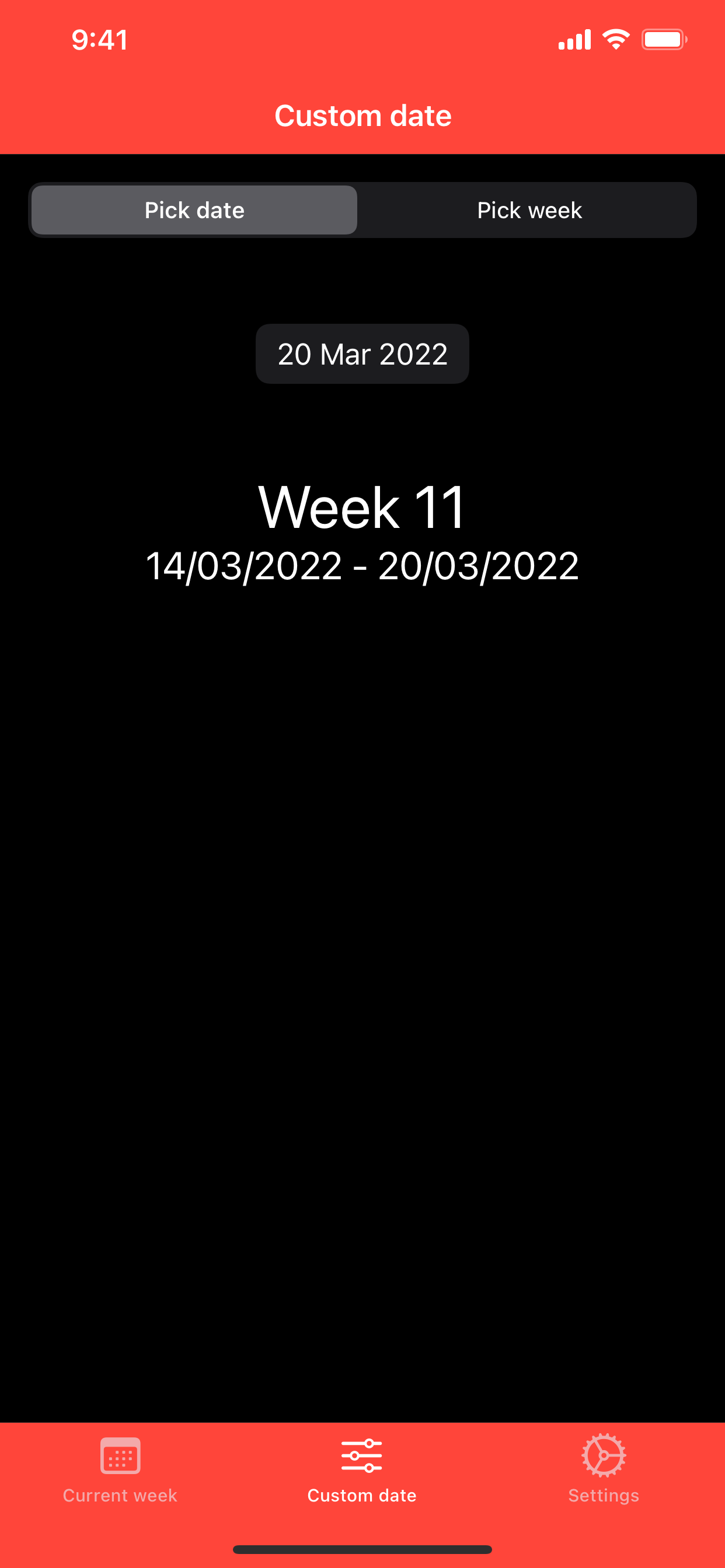 Calendar Week