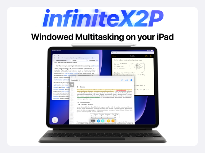 infiniteX2P - Multitasking