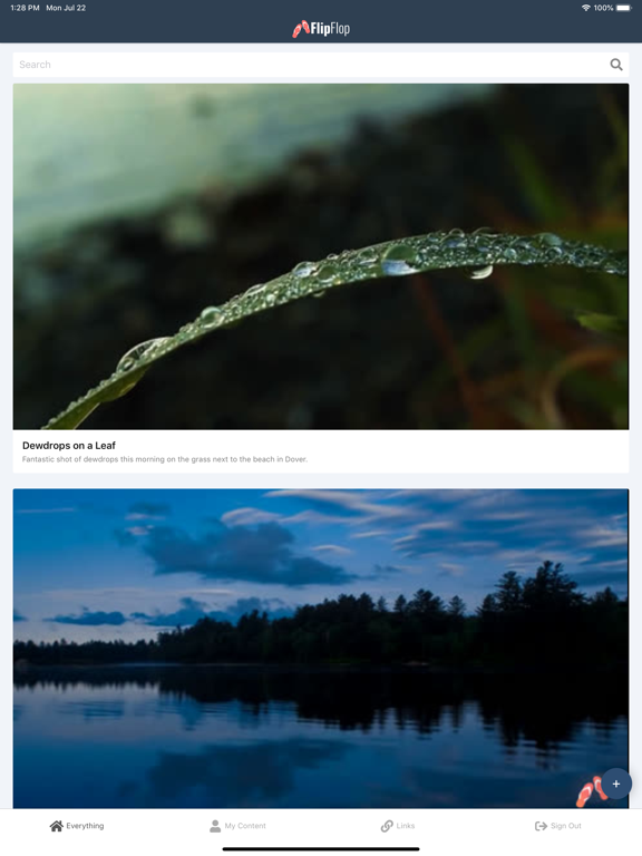 FlipFlop Mobile iPad screenshot 1 - Photo & Video app