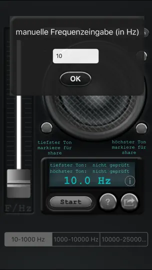 Screenshot von Tongenerator auf dem iPhone 2