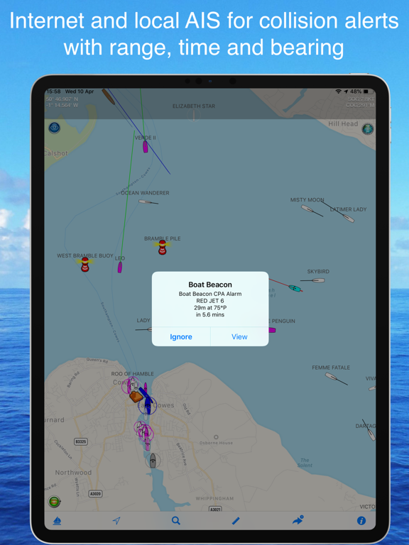 Boat Beacon iPad screenshot 2 - Navigation app