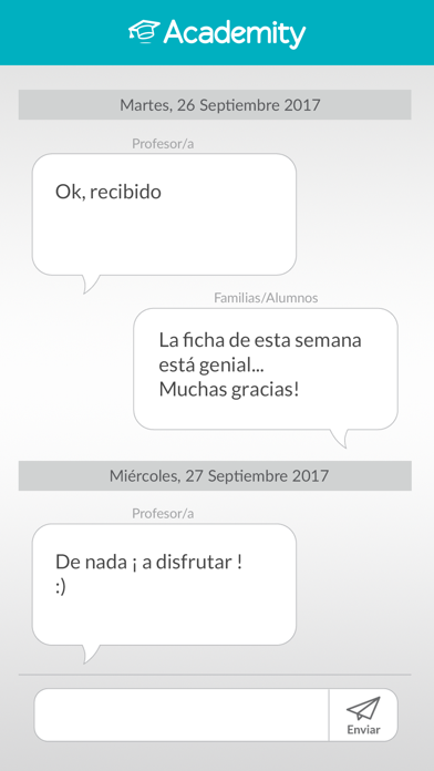 Academity alumno/familia Screenshot