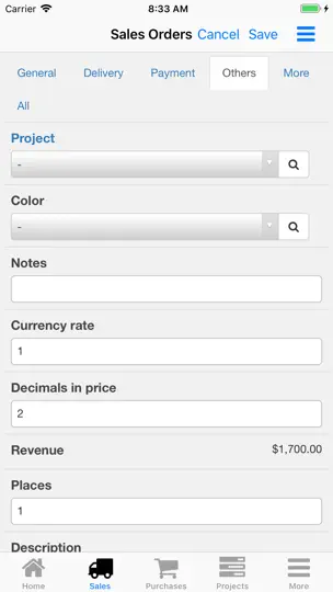Screenshot von Nano Sales Manager auf dem iPhone 5