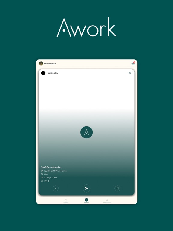 Awork App iPad screenshot 2 - Business app