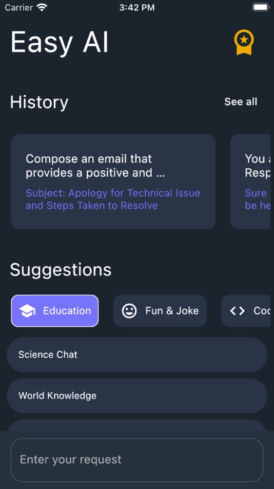 #1. Easy AI chat (macOS) Podle: Ivan Astafyev
