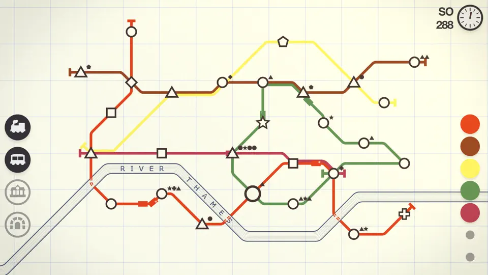 Screenshot von Mini Metro auf dem iPhone 2