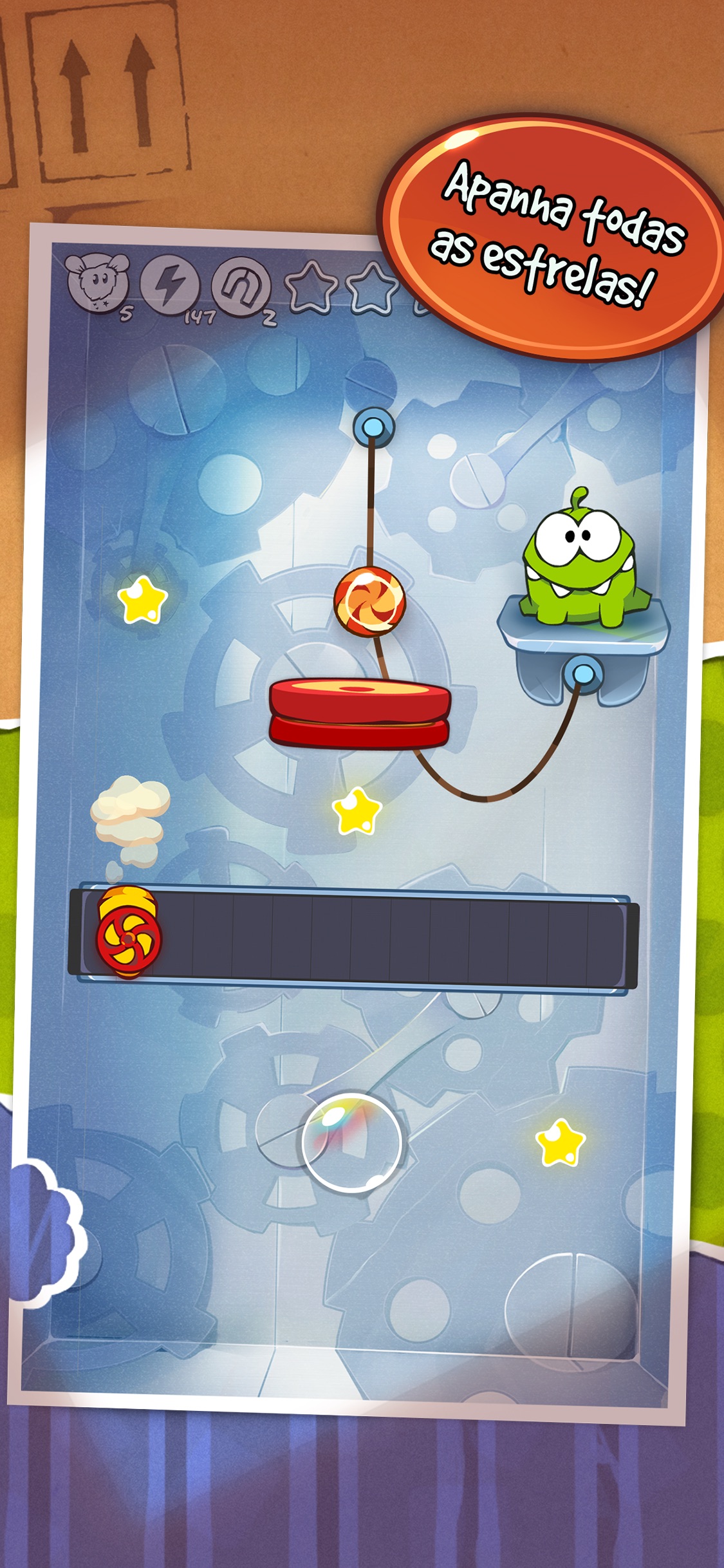 CUT THE ROPE REMASTERED, ROAD TRIP, LEVEL : 1 - 24, 3 Star, APPLE  ARCADE EDITION