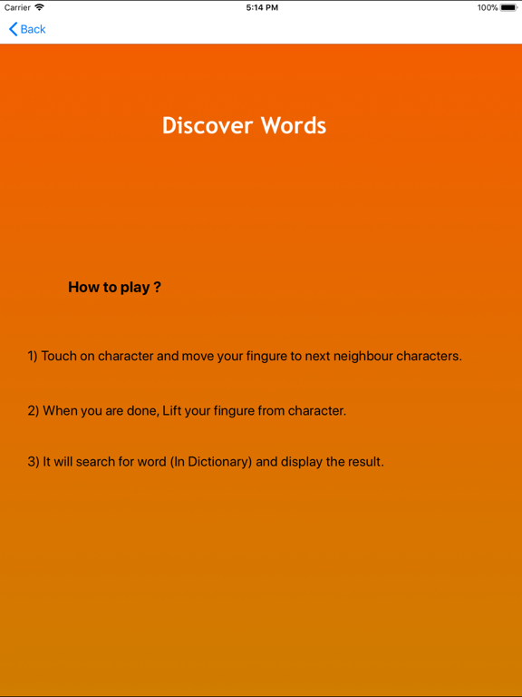 Discover Words iPad screenshot