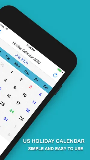 US Holiday Calendar screenshot 2