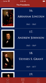 The Presidents - Flash Cards screenshot