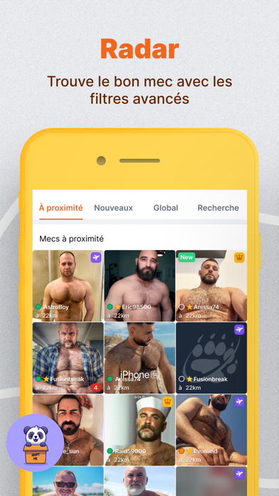 Screenshot #1 pour BEARWWW - Appli de Chat Gay