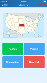 50 US states - Quiz screenshot