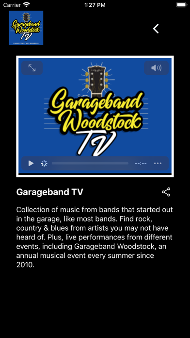Garage-band Woodstock TV Screenshot