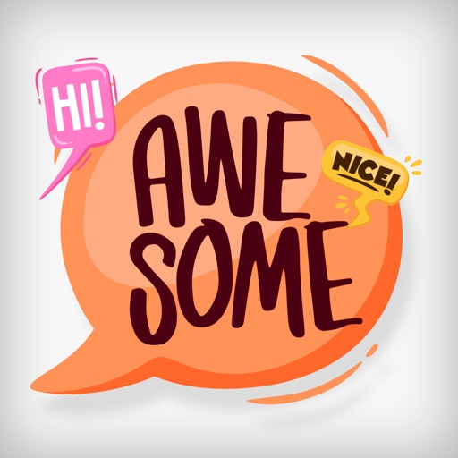 Colorful Text Stickers Pack icon