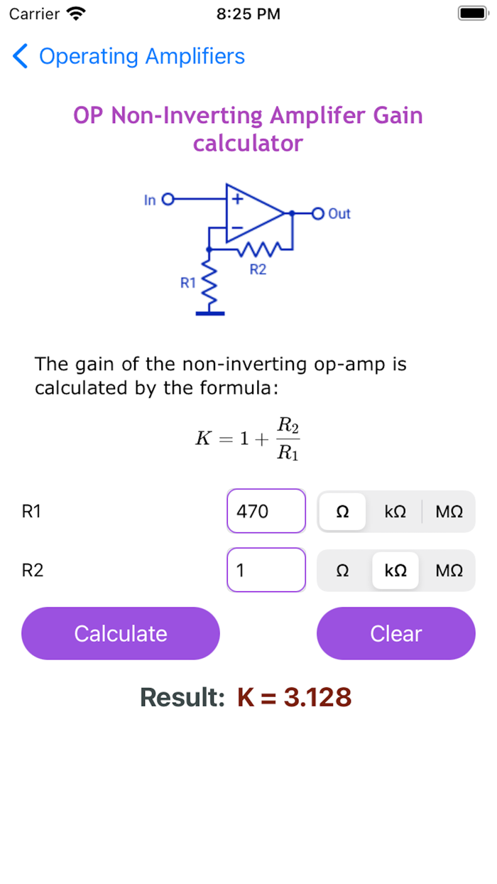 Electronic Circuits Calculator