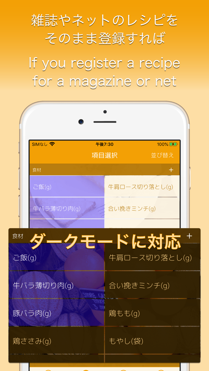 AmountCal of Cooking support