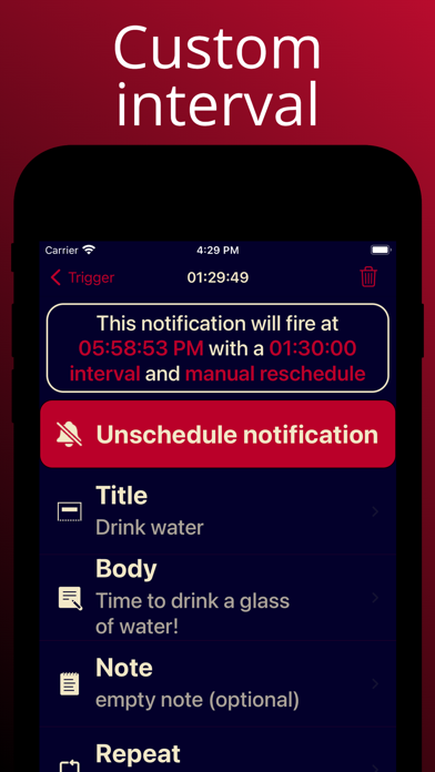 Screenshot #2 pour Repeat Notifications - Trigger