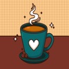 Coffee-Hot Coffee Stickers icon