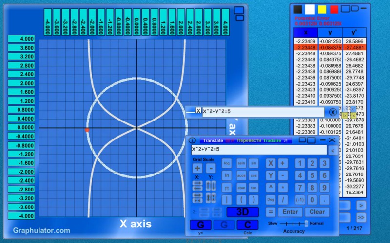 Screenshot #1 pour Graphulator Avec Calcul