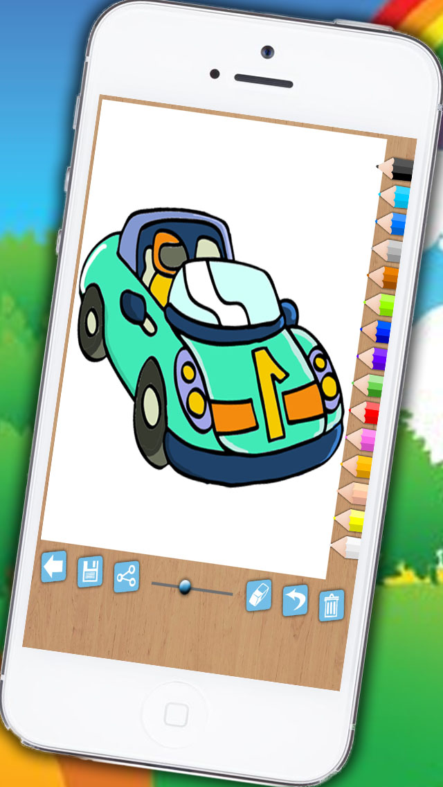 Magic Cars Coloring Book Game