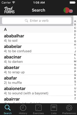 Game screenshot VerbForms Português apk