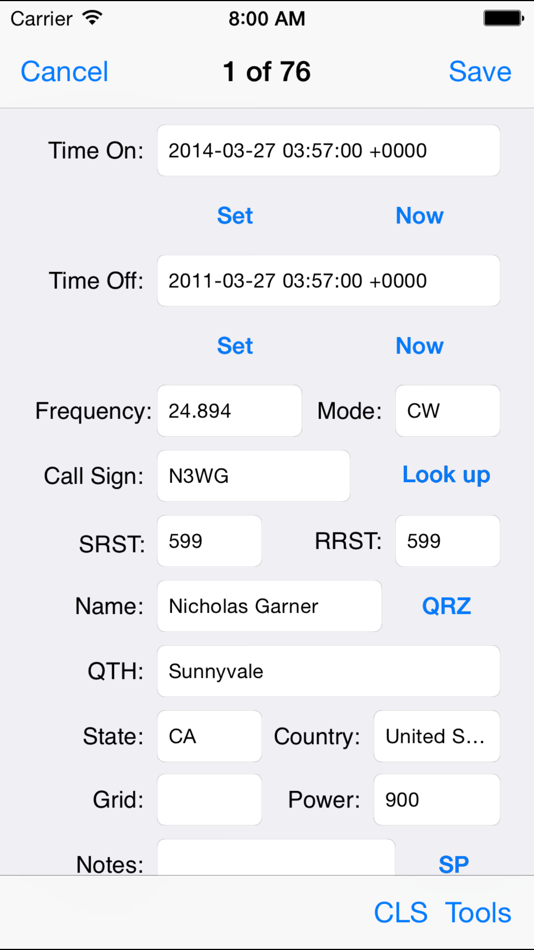 #2. HamLog (iOS) By: Pignology, LLC