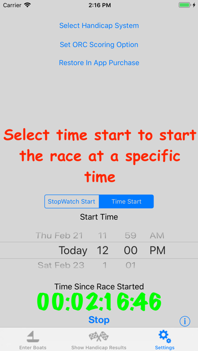 Sailing Handicap Calculator Screenshot