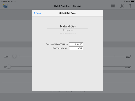 HVAC Pipe Sizer - Gas Low iPad screenshot 8 - Productivity app