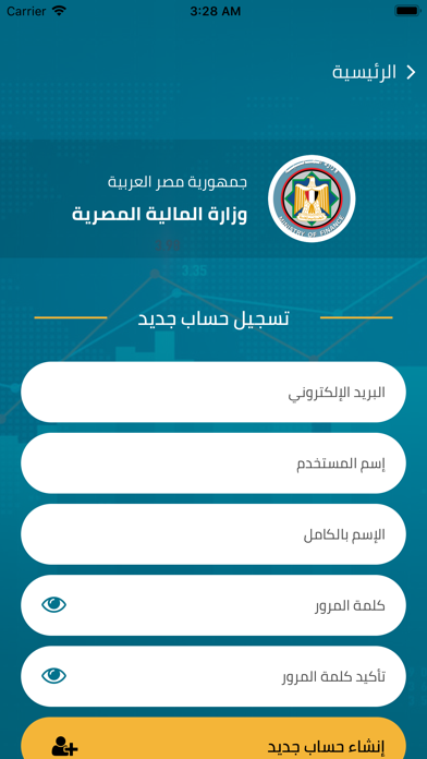 Egyptian Ministry of Finance Screenshot