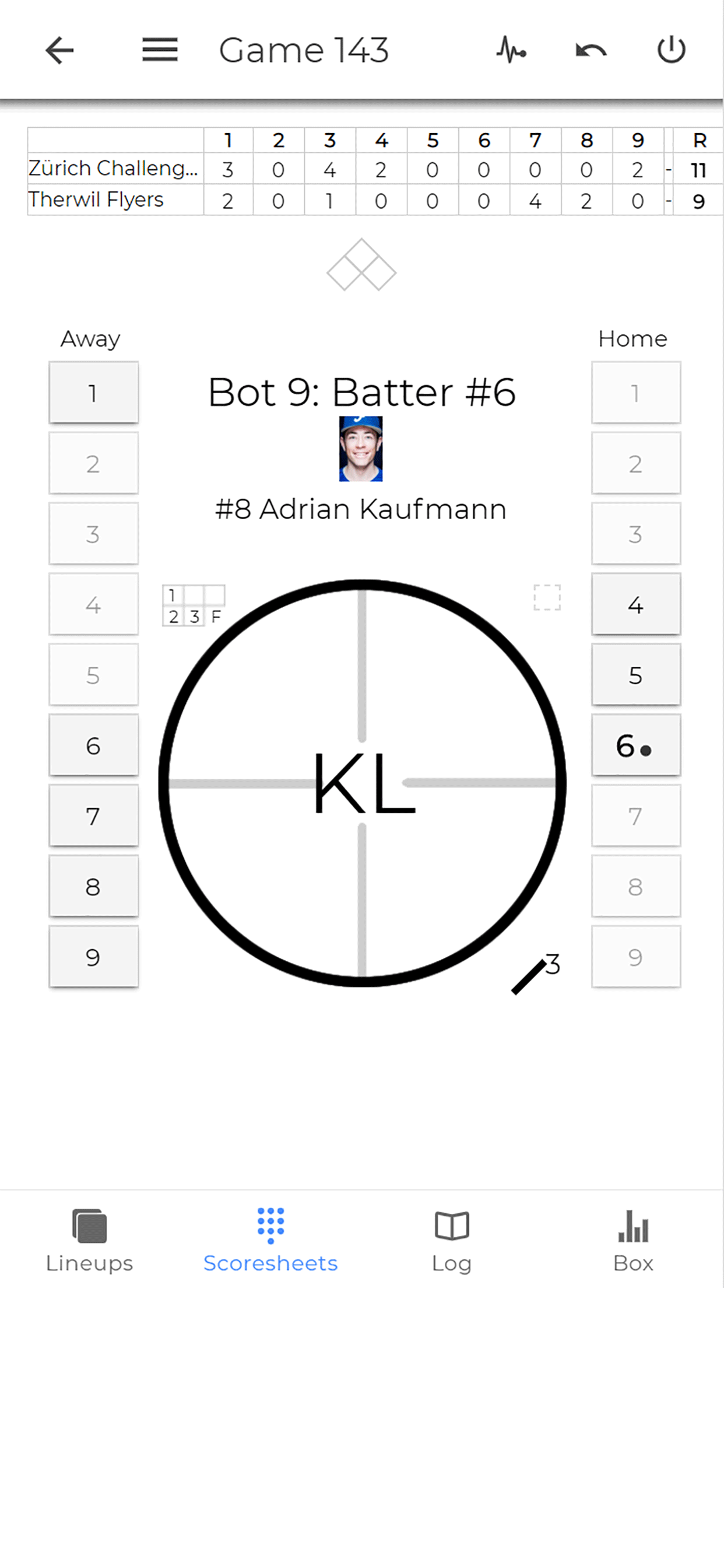 EasyScore Baseball Scoring screenshot 4