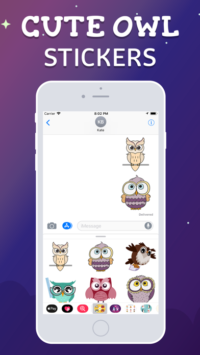 Cute Owl Emojis Screenshot