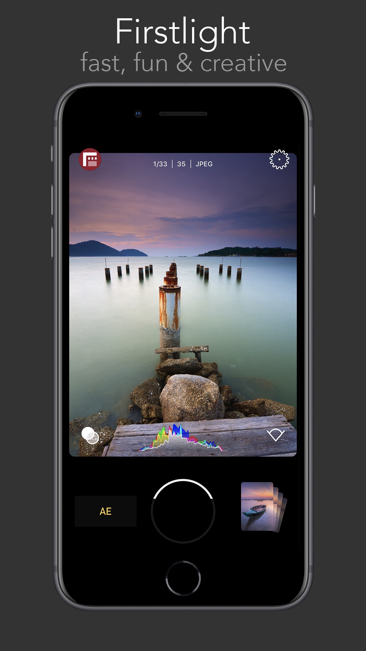 Screenshot do app Filmic Firstlight: App de foto