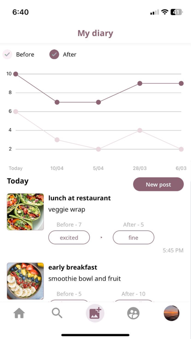 daily munch- food diary Screenshot
