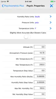 hvac psychrometric plus iphone screenshot 3