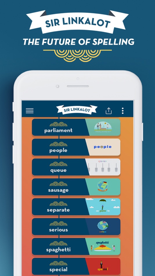 #4. Sir Linkalot Spelling (iOS) 由: Thinkalink Digital