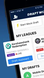 fantasy baseball draft wizard iphone screenshot 1