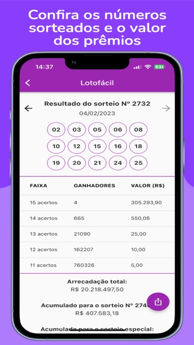 Loterias Caixa - Resultados Screenshot