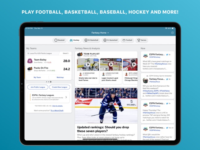 ESPN Fantasy Sports More for iPhone - Download