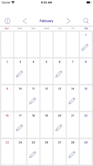 Simple Calendar & Diary screenshot 2