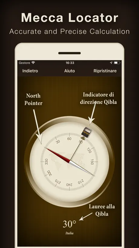 Qibla Bussola (Kaaba Locator)