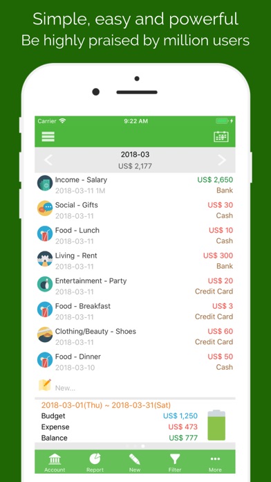 AndroMoney Screenshot