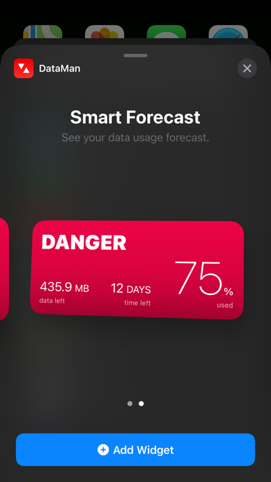 Screenshot #1 for DataMan - Data Usage Widget