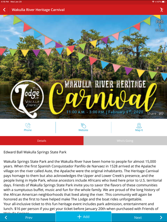 Visit Tallahassee! iPad screenshot 6 - Travel app